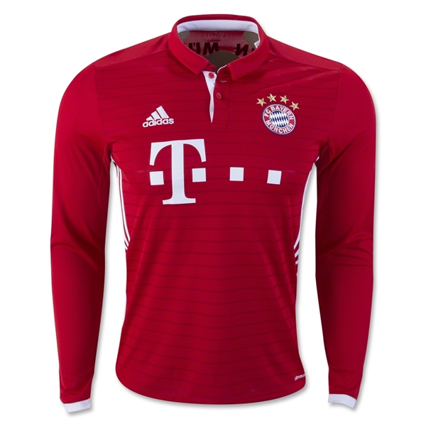 Bayern Munich 16/17 Long Sleeve Home Soccer Jersey